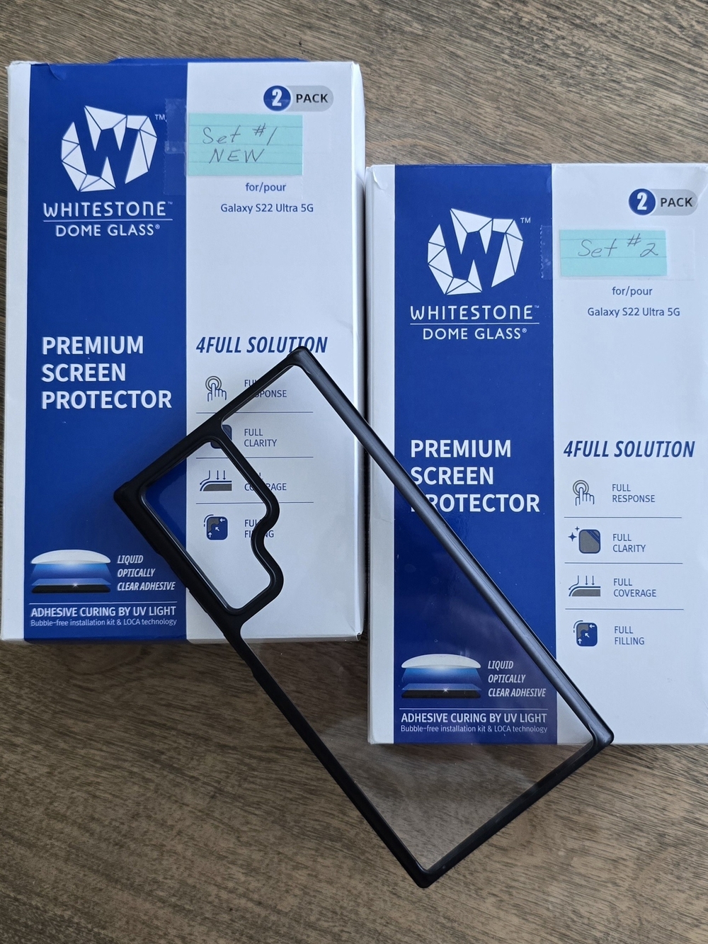 New Whitestone Dome Glass Screen Protector Sets Samsung Galaxy S22 Ultra & Case